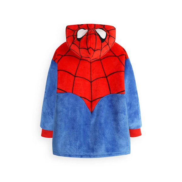 Spider-Man Pojk Hoodiefilt 3-5 År Blå/Röd Blue/Red 3-5 Years