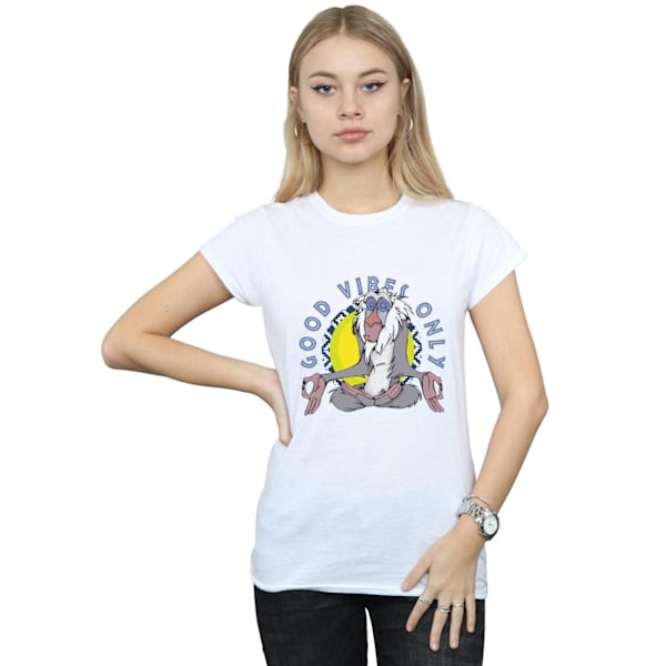 Disney Dam/Damer The Lion King Rafiki Good Vibes Only Cotto White M