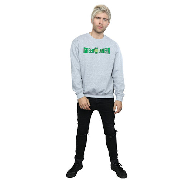 DC Comics Herr Grön Lykta Text Logo Sweatshirt M Sports Grey Sports Grey M