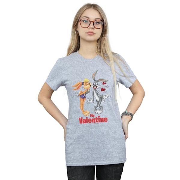 Looney Tunes Dam/Damer Bugs Bunny Och Lola Alla Hjärtans Dag Sports Grey M