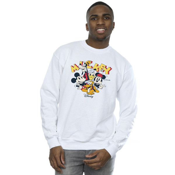 Disney Herr Mickey Mouse Grupptröja S Vit White S