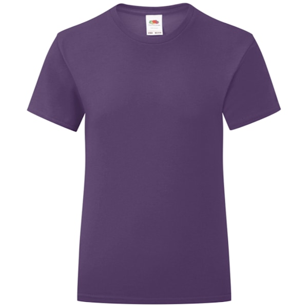 Fruit Of The Loom Girls Iconic T-Shirt 3-4 år Lila Purple 3-4 Years