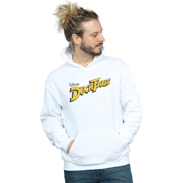 Disney Herr Duck Tales Logotyp Hoodie 3XL Vit White 3XL