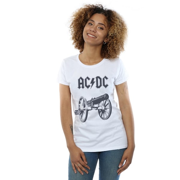 AC/DC Dam/Dam AC/DC Womens/Ladies For Those About To Rock Bomull T-shirt XXL White XXL