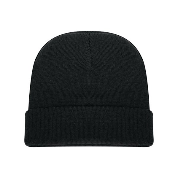 Absolute Apparel Stickad Uppvikbar Skidmössa One Size Svart Black One Size