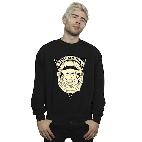Star Wars The Mandalorian Grogu Force Sensitive Sweatshirt för män Black M