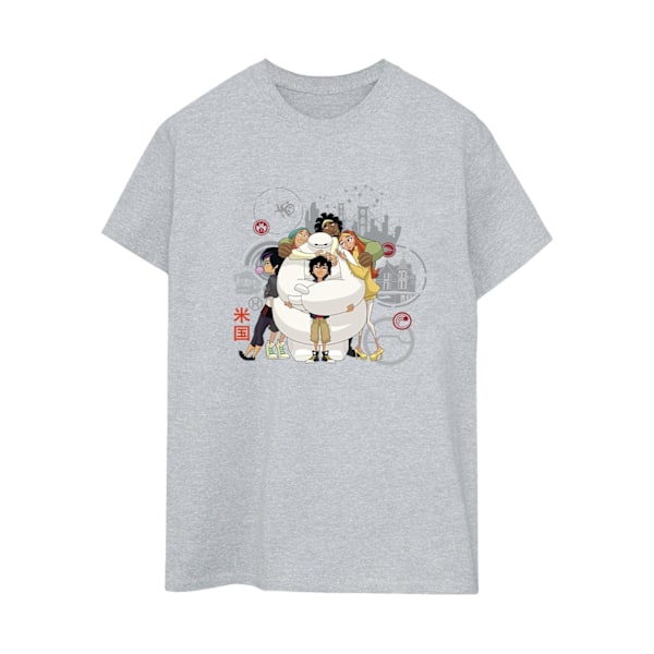 Disney Dam/Kvinnor Big Hero 6 Baymax Gruppkram Bomull Pojkvän Sports Grey S