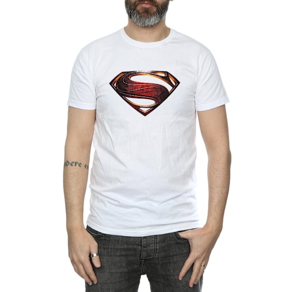 Superman Herrlogotyp Bomull T-shirt 3XL Vit White 3XL