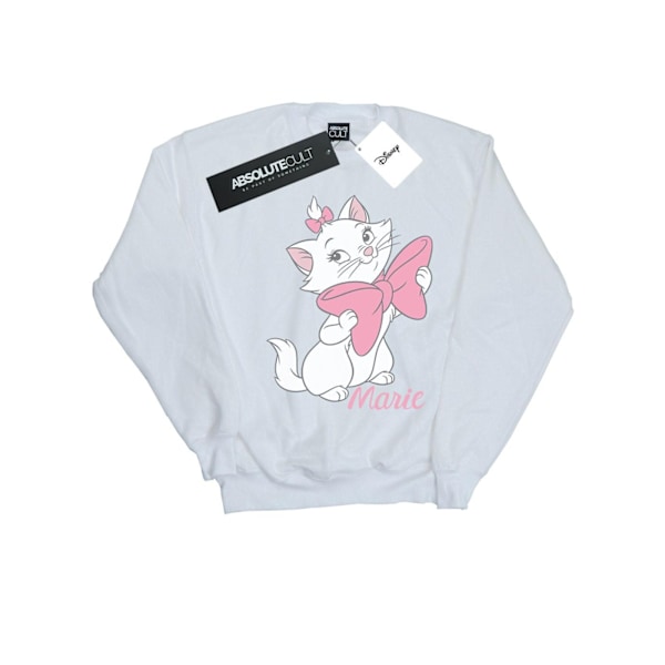 Disney Dam/Kvinnor Aristocats Marie Bow Sweatshirt XXL Vit White XXL