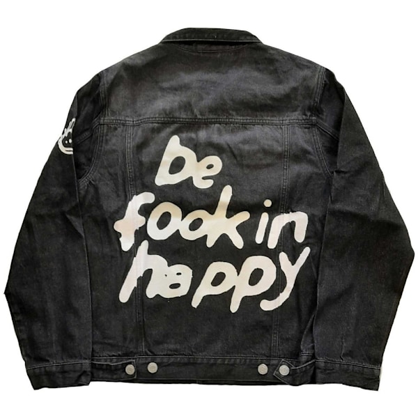 Yungblud Unisex Vuxen Be Fooking Happy Denimjacka XL Svart De Black Denim XL