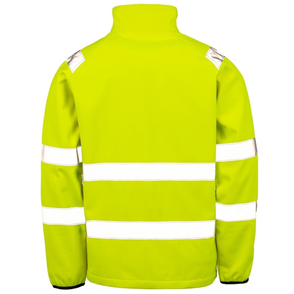 Result Äkta Återvunnen Herr Hi-Vis Softshell Tryckbar Jacka Fluorescent Yellow 4XL
