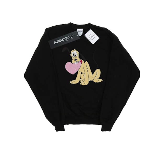 Disney Boys Pluto Love Heart Sweatshirt 12-13 år Svart Black 12-13 Years