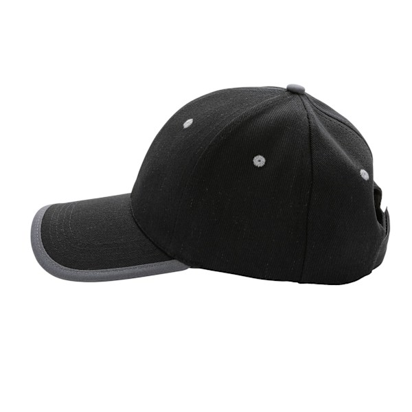 XD Collection Impact Aware Kontrast Borstad Bomull 6-Panel Keps Black One Size