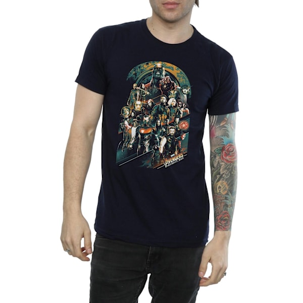 Avengers Infinity War Herrkaraktärer Bomull T-shirt XXL Marinblå B Navy Blue XXL