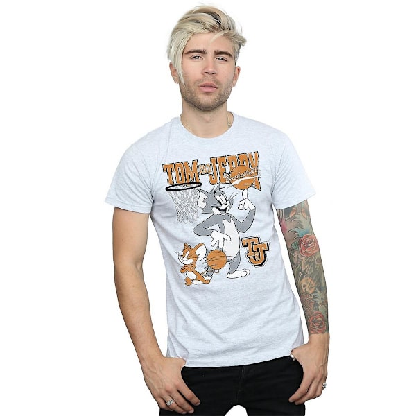 Tom och Jerry Herr Spinning Basketboll T-shirt L Sports Grey Sports Grey L