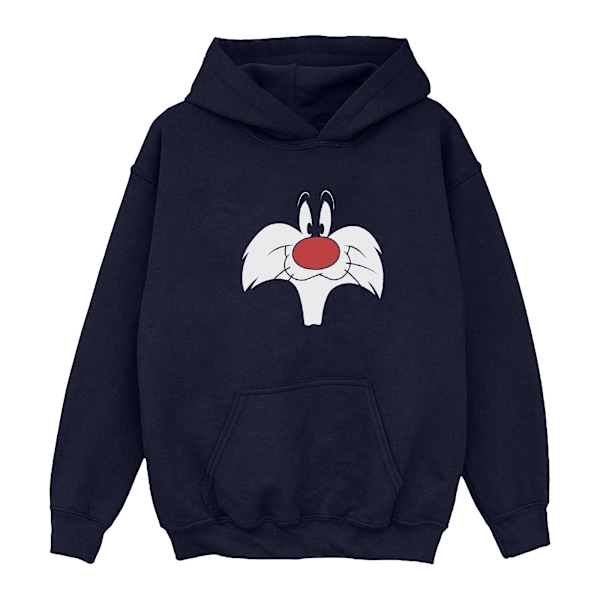 Looney Tunes Dam/Damer Sylvester Big Face Hoodie S Marinblå Navy Blue S