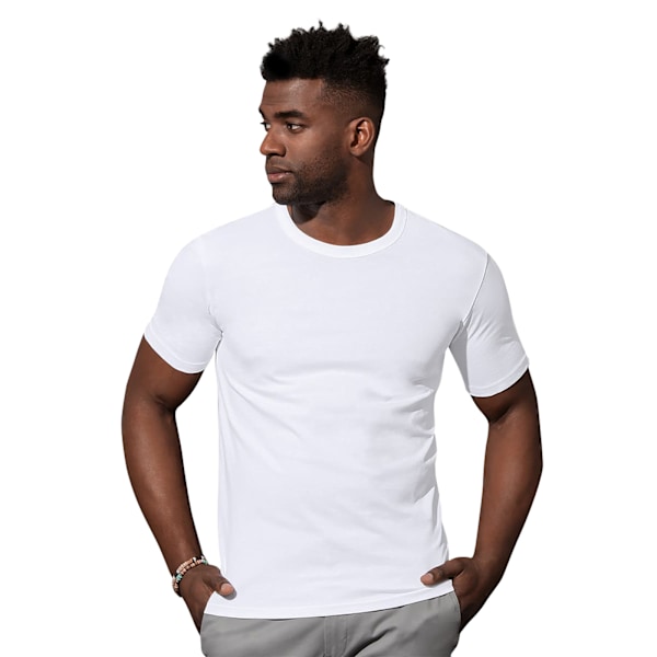 Stedman Stars Mens Morgan Crew Neck Tee M Vit White M