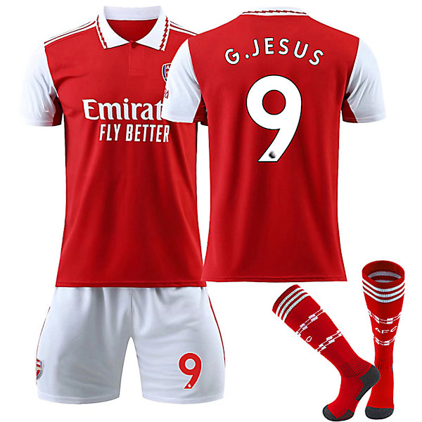Arsenal F.C. 22-23 Hjemdrakt G.JESUS Nr 9 Fotballtrøye sett M