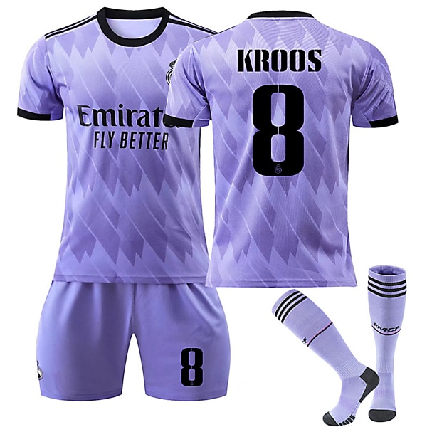 Real Madrid CF 22-23 Bortalag Jersey KROOS Nr 8 Fotbollströja kit XXL