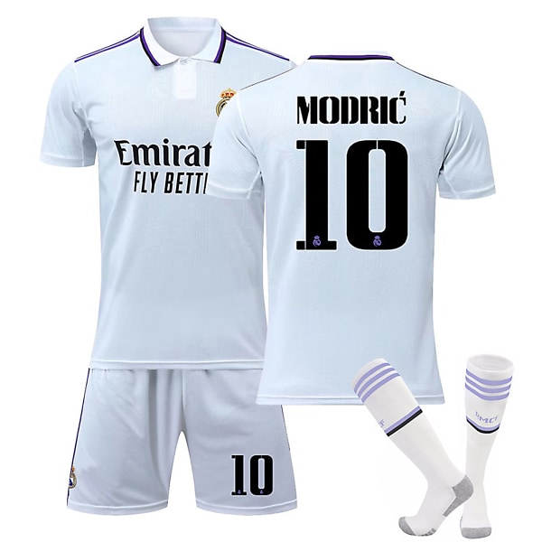 Real Madrid Hem MODRIC Storlek 10 Fotboll Jersey Kit 14