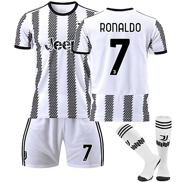 Juventus F.C. 22-23 Hjemtrøje Cristiano Ronaldo Nr 7 Fodboldtrøje sæt 30