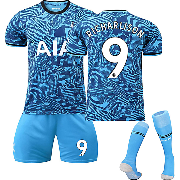 Tottenham Hotspur F.C. 22-23 Bortetrøye (2) Jersey RICHARLISON Nr 9 Fotballdraktsett L