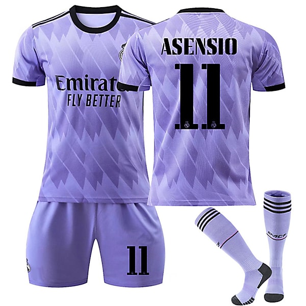 Real Madrid CF 22-23 Vieraspaita ASENSIO Nro 11 Jalkapallopaita setti M