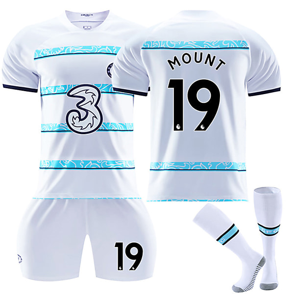 Chelsea F.C. 22-23 Bortalag Jersey MOUNT Nr 19 Fotbollströja kit L