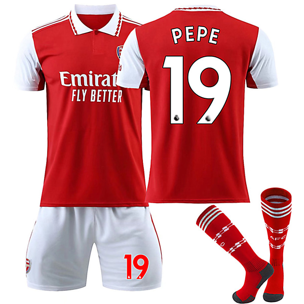 Arsenal F.C. 22-23 Hem Jersey PEPE Nr 19 Fotbollströja kit XL
