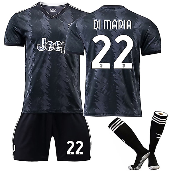 Juventus F.C. 22-23 Bortalag Jersey DI MARIA Nr 22 Fotbollströja kit 30