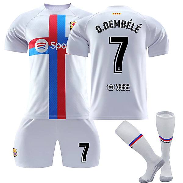 FC Barcelona 22-23 Bortalag(2) Jersey O.DEMBELE Nr 7 Fotbollströja kit M