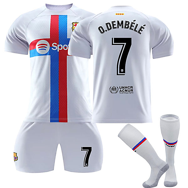 FC Barcelona 22-23 Bortelag(2) Drakt O.DEMBELE Nr 7 Fotballtrøye sett M