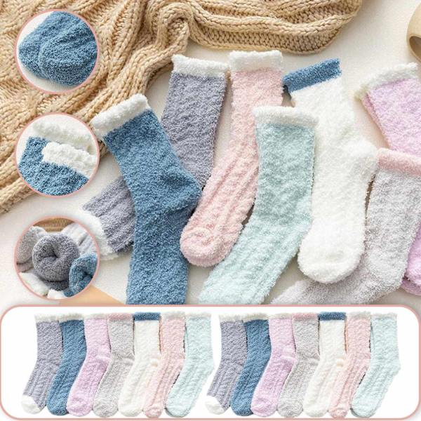 Strømper - Varme & fluffy MultiColor MultiColor 10-Pack