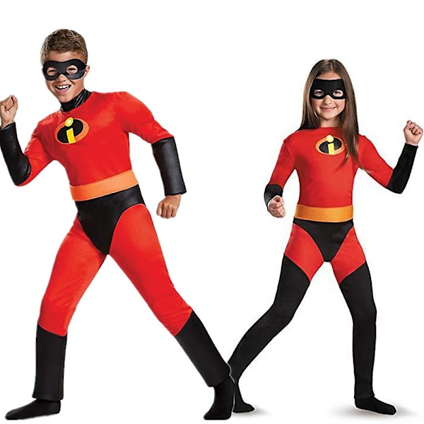 The Incredibles Costume Jack Parr Cosplay Jumpsuit Incredibles Bob Parr Cosplay Adult Kid Bodysuit Mask Suit Halloween Costume _iu -a Female Female 160