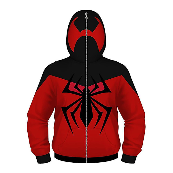 Barn Gutter Spider-Man Hoodie Genser Glidelås Jakke Topp Yttertøy Fans Gave Rød Spiderman Red Spiderman 12-13 Years