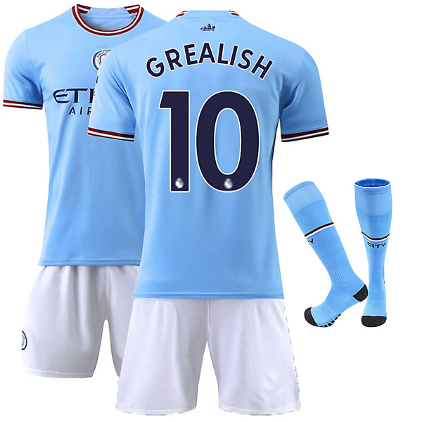 2223 Manchester City Hem Tröjor GREALISH Nr.10 Paket med fotbollströjor XL