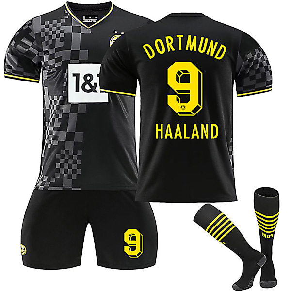 Borussia Dortmund 22-23 Bortalag Jersey HAALAND Nr 9 Fotbollströja kit 18