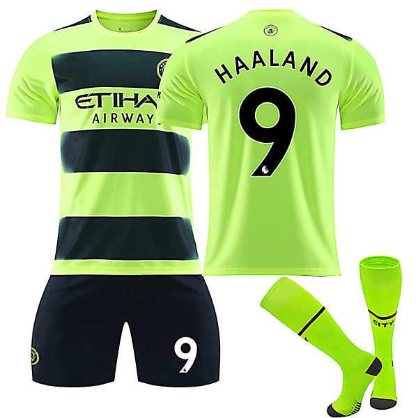 Manchester City F.C. 22-23 Bortetrøye(2) Jersey HAALAND Nr 9 Fotballdrakt sett 20