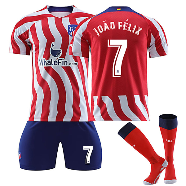 Club Atlético de Madrid 22-23 Hem Jersey JOAO FELIX Nr 7 Fotbollströja kit 30