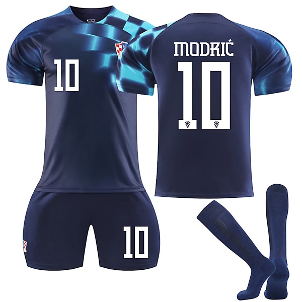 2023 Kroatien Borta Modric Storlek 10 Fotboll Jersey Kit XL