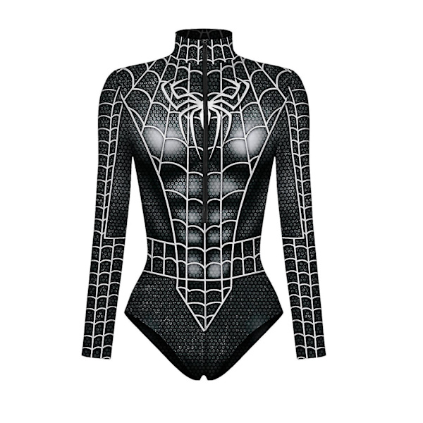 Ny Superhjälte Cosplay Sexig Spiderman Dräkt Bodysuit Halloween Carnival Party förklädnad för kvinnor D D S