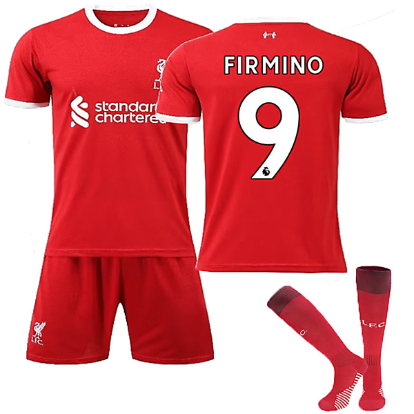 Liverpool F.C. 23-24 Hjemdrakt FIRMINO Nr 9 Fotballtrøye sett XL