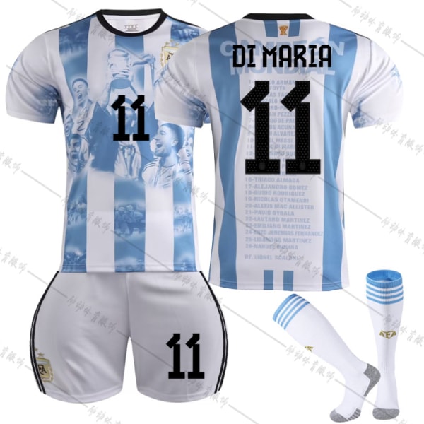 Argentina 23-24 Hem Jersey DI MARIA Nr 11 Fotbollströja kit 20