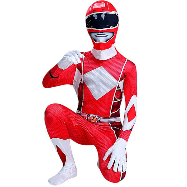 Team cosplay jumpsuit för barn Blue size-110 Red Red size-150