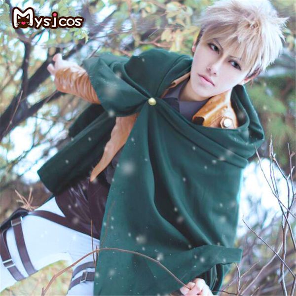 Attack On Titan Kappe Anime Cosplay Kostume Grøn Kappe Halloween L M