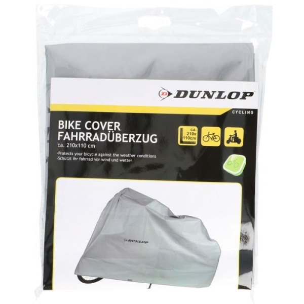 Dunlop Bike Cover - Fordonsöverdrag - 210 X 110 cm - Grå