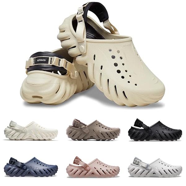 Crocs Unisex Echo Clog Tofflor Grey-A 41