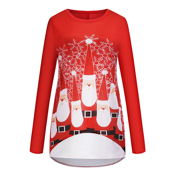 Kvinnors jul casual långärmad tomtetröja 3XL