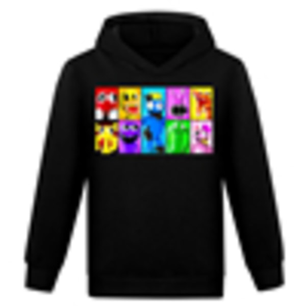 Barn ROBLOX Rainbow friends Casual Hoodie Pullover Sweatshirt black 130cm