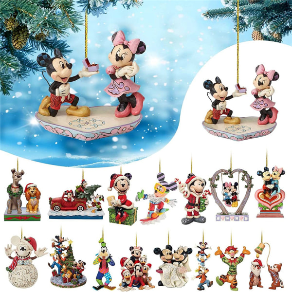 1 st julgran 2D Disney akryl ornament hängen M